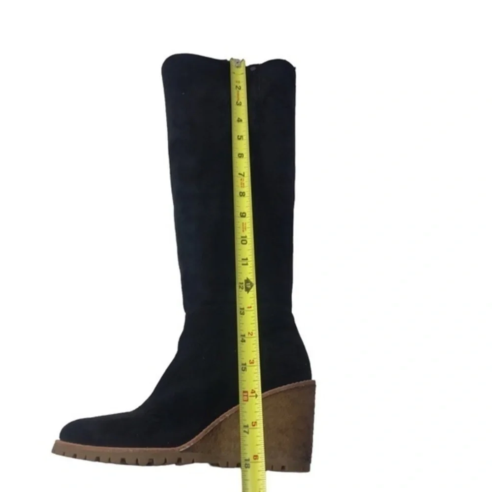 Coach Kelly Black Suede Double Shearing boots size 7B